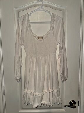 Altar'd State Cream Textured Long Sleeve Top